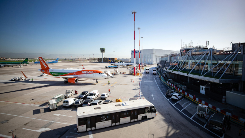 Plataforma de estacionamiento de aeronaves.